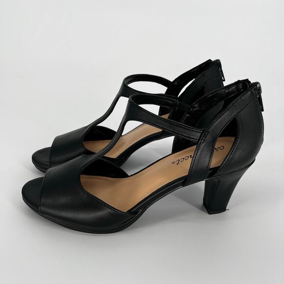 Easy Street Flash Heeled Sandals Black - 8.5M - Picture 3 of 12